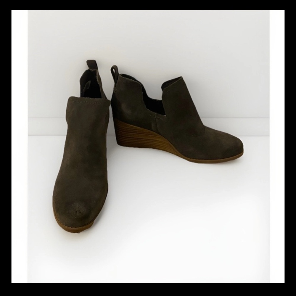 Toms Dark gray Wedge Ankle Shoes